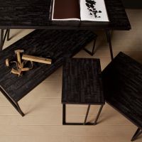 Woood Bijzettafel Sharing Vierkant Zwart 38x60x60 cm - OUTLET A