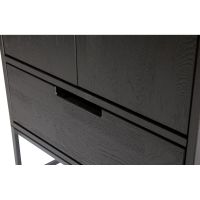 Woood Silas hoge kast essen blacknight 210x60x36cm