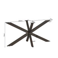Starfurn Matrixpoot ovaal/rechthoek 160 cm koker - anodic bruin