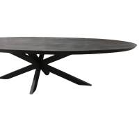 Eettafel Brandy ovaal 210 cm - zwart