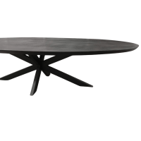 Starfurn Eettafel Brandy ovaal 160 cm - zwart