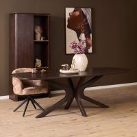 Starfurn Deens ovale eettafel Milo mangohout 240 cm - bruin