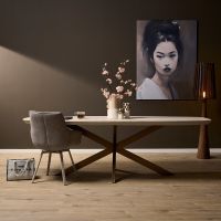 Eettafel Madison 240 cm Deens Ovaal - zand/brons