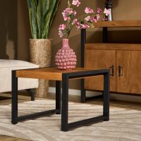 Vierkante bijzettafel Boaz - 60 cm - naturel