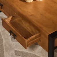 Salontafel Boaz met 2 lades - 120 cm - naturel