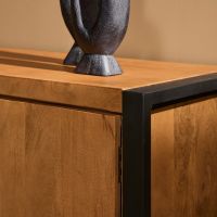 Tv meubel Boaz met deuren en een lade - 150 cm - naturel