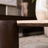 Starfurn Bijzettafel Maeve 128 cm - donkerbruin