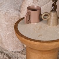 Starfurn Bijzettafel Zoë ø33 cm - naturel