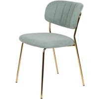 Puur Viken eetkamerstoel stof - goud onderstel