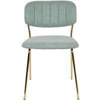 Puur Viken eetkamerstoel stof - goud onderstel