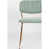 Puur Viken eetkamerstoel stof - goud onderstel