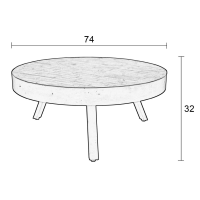 Suri salontafel 75 cm van het woonmerk Puur