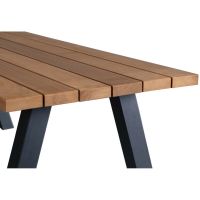 Woood Tablo outdoor eettafel naturel met A-poot metaal