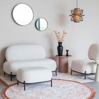 Tamara 2-zitsbank teddy - ivoor