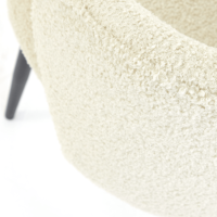 Eetkamerstoel Elyna teddy lichtbeige/mat zwart van het woonmerk Light & Living