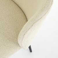 Eetkamerstoel Elyna teddy lichtbeige/mat zwart van het woonmerk Light & Living