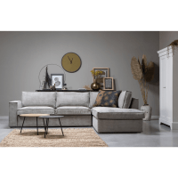 Hoekbank Thomas Rechts Ribstof Vergrijsd Groen van het woonmerk WOOOD