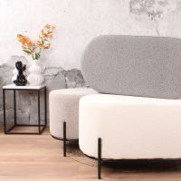 DS4U Torben hocker duo 80x40x42 cm bouclé beige - OUTLET B