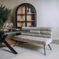 Rosora eetkamerbank - 200 cm - beige