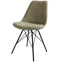 Kick velvet kuipstoel - zwart onderstel