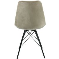 Kick velvet kuipstoel - zwart onderstel