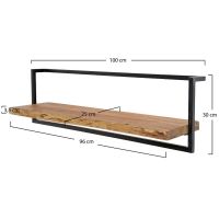 Fraaai Woody metaal wandplank 100 cm - OUTLET B