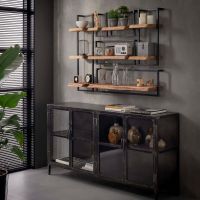 Fraaai Woody metaal wandplank 30x100 cm