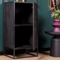 Boekenkast New York 1 deur - 55 cm - zwart