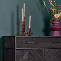 Kabinet kast New York - 100 cm - zwart