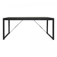 Rechthoekige eettafel Boaz - 160 cm - zwart