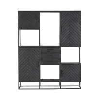 Starfurn Vakkenkast New York Supreme XXL - 160 cm - zwart