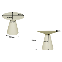 Bellis ronde salontafel - ø60 cm - beige