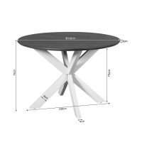 Eettafel Madison ø110 cm - naturel