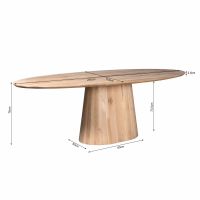 Starfurn Eettafel Riga 240 cm eiken - naturel