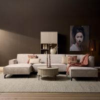 Starfurn MySofa Floris Lounge L 2,5-zitsbank Divan rechts - torre beige