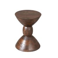 Bijzettafel Ron rond - bruin