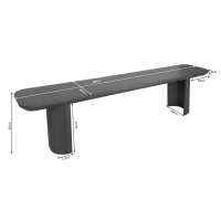 Eetkamerbank Marè 180 cm - bruin