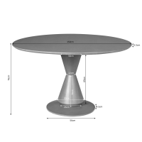Eettafel Lima rond 150 cm - bruin