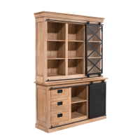 Vitrinekast Lotte 160 cm - naturel