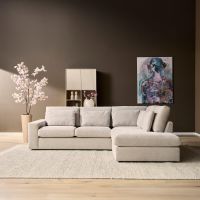 Starfurn Jesse 2,5-zitsbank ottomane rechts - beige