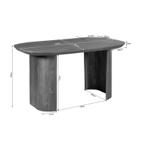 Bureau Maré 150 cm - bruin