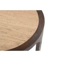 Bijzettafel Morris 60 cm - donkerbruin/marmer