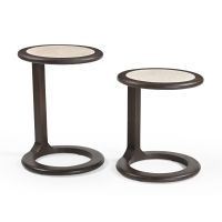 Bijzettafel Vinn rond set van 2 - beige