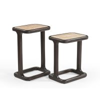 Bijzettafel Arvid rechthoek set van 2 - beige