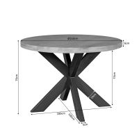 Starfurn Eettafel Dakota rond ø110 cm - naturel