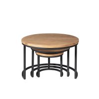 Starfurn Salontafel Dakota set van 3 rond - naturel