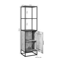 Starfurn Boekenkast Dakota 1 deur 55 cm - naturel