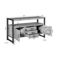 Starfurn Dressoir Britt 135 cm - naturel