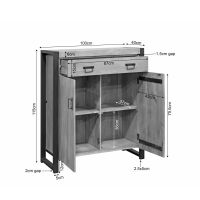 Starfurn Kabinet kast Britt 100 cm - naturel