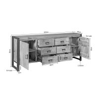 Starfurn Dressoir Britt 200 cm - naturel